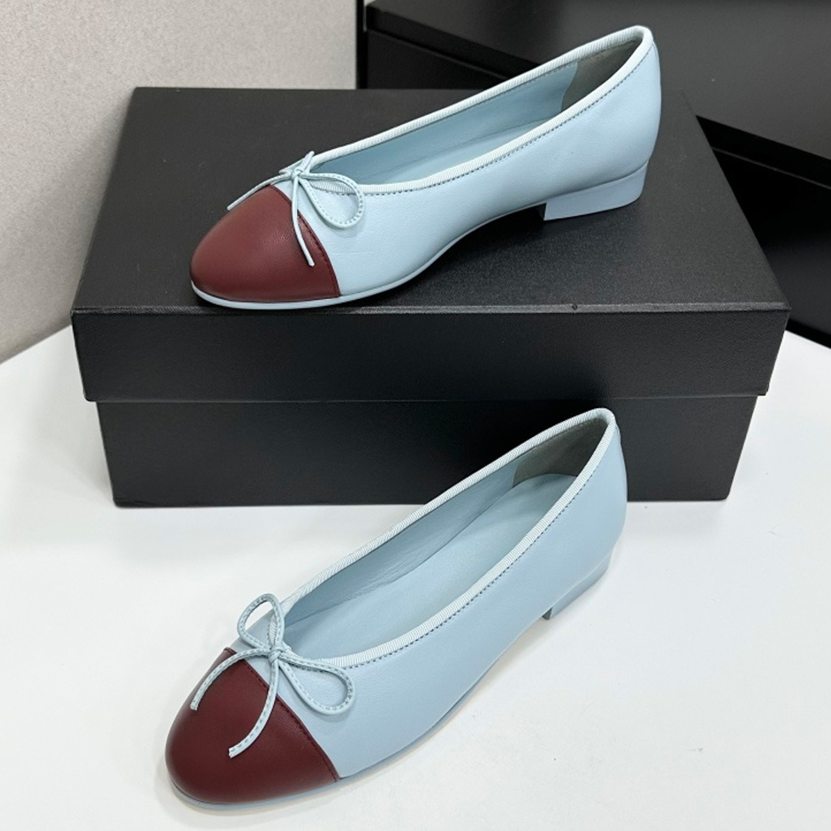 Women'S Heels - 2026 Women's Two-Tone Cap-Toe Ballet Flats,