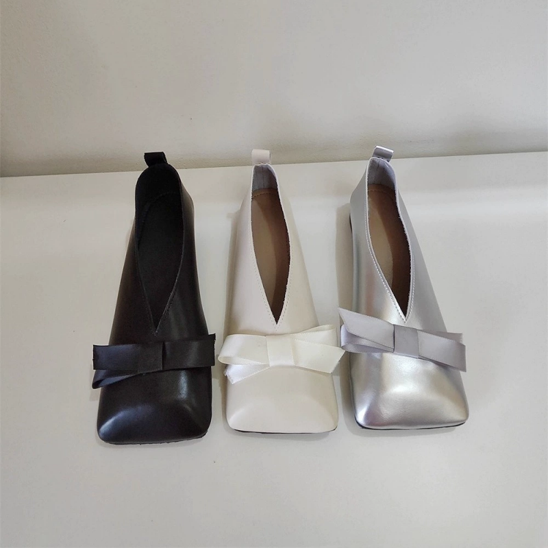 Ballet Flat Women - Fashion Women's Basic Black Soft Leather