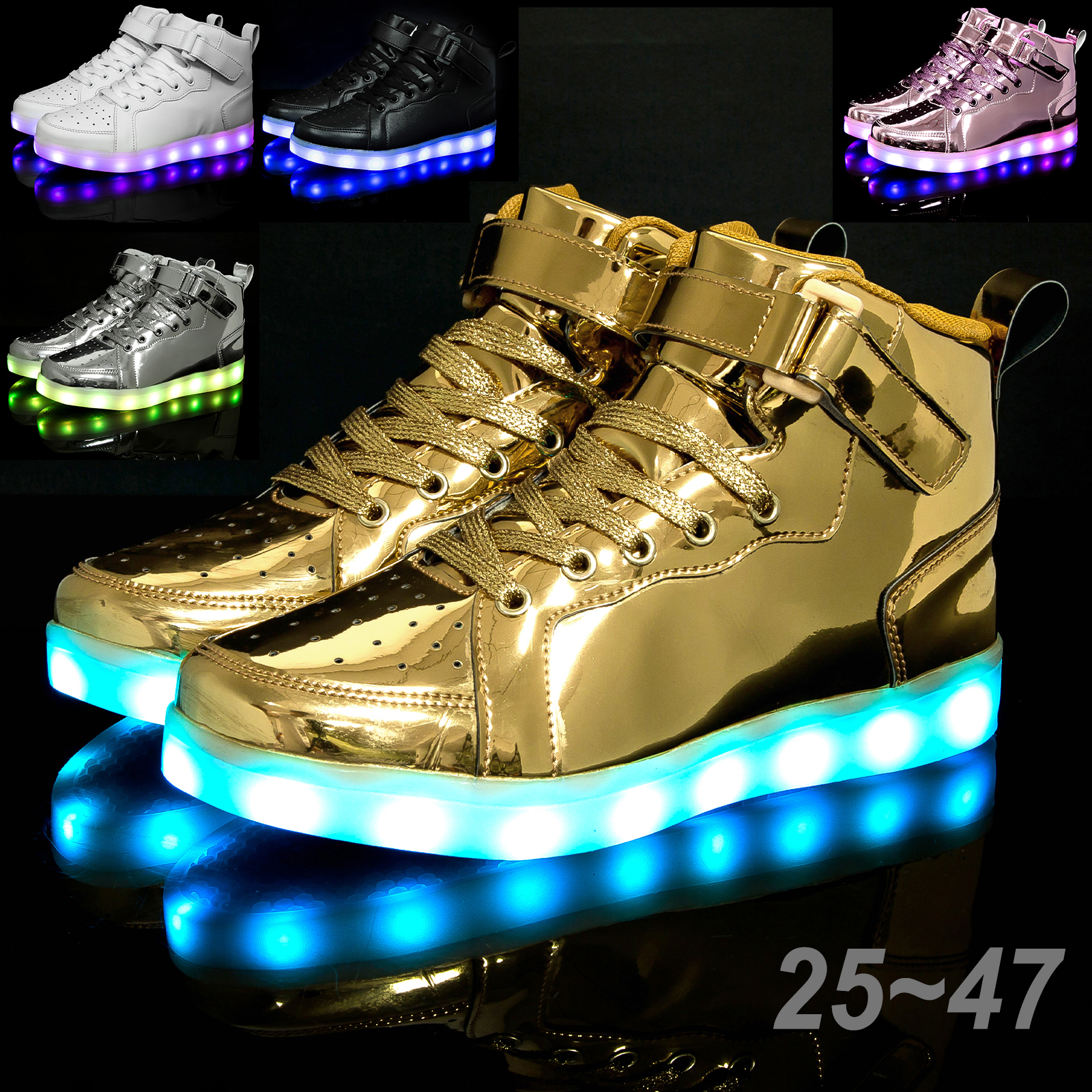 Women Shoes Size 7 - Size 25-47 USB Charging Glowing Sneakers