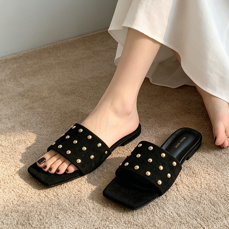 Women Square Toe Slippers Flat - Women Shoes Size 7 recension och pris