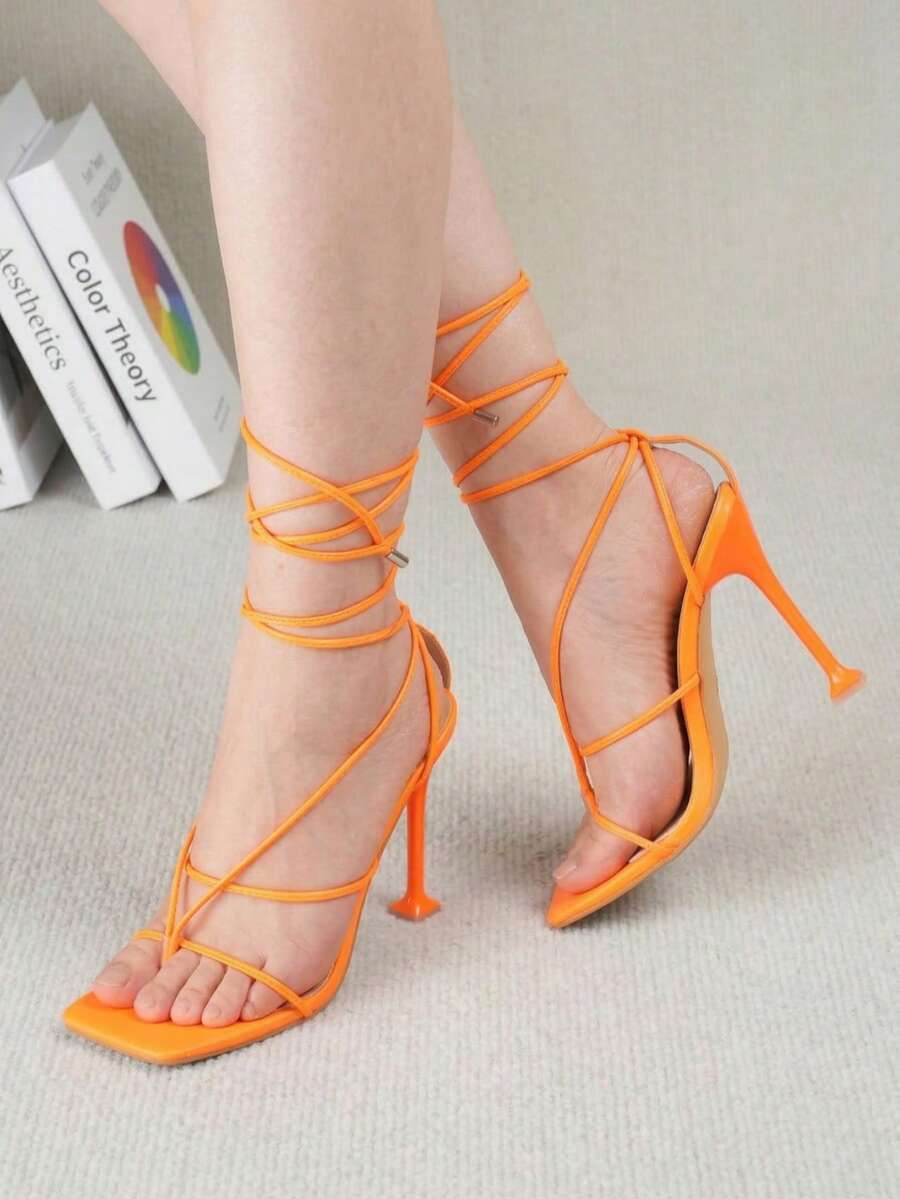 Womens 4.2 Inch Strappy Square - Strappy Heeled Sandals recension och pris
