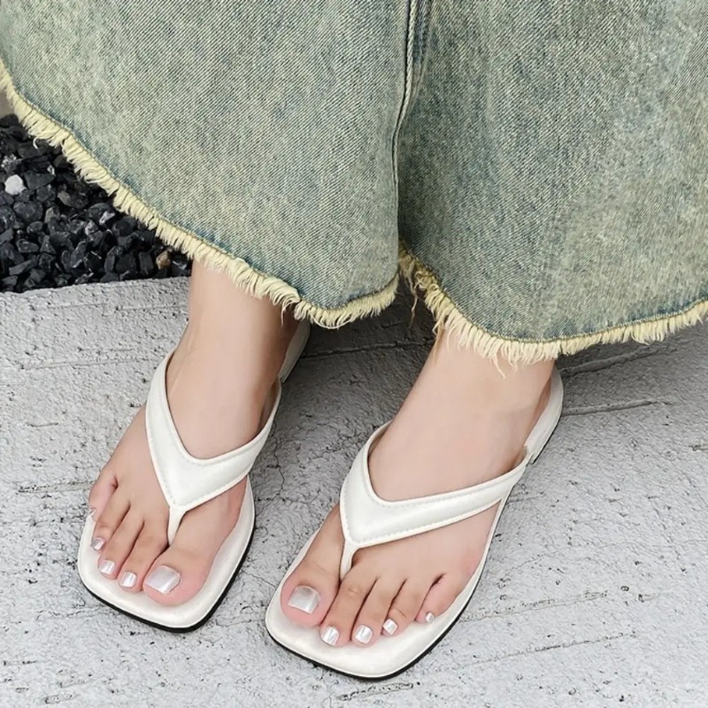 Women Solid Square Toe Flip Fl - Women'S Shoes For Flat Feet recension och pris