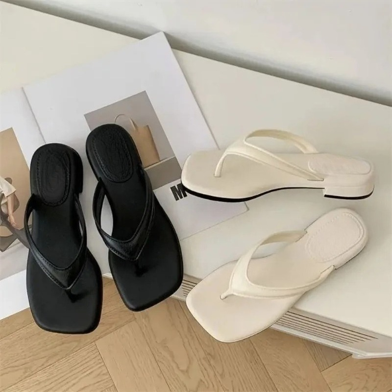 Women Solid Square Toe Flip Fl - Women'S Shoes For Flat Feet recension och pris