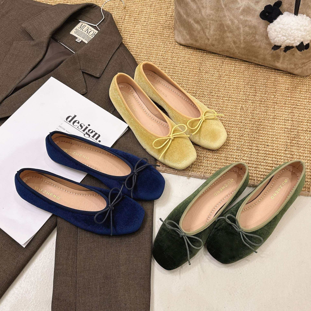 French-style high-end velvet b - Women'S Heels recension och pris
