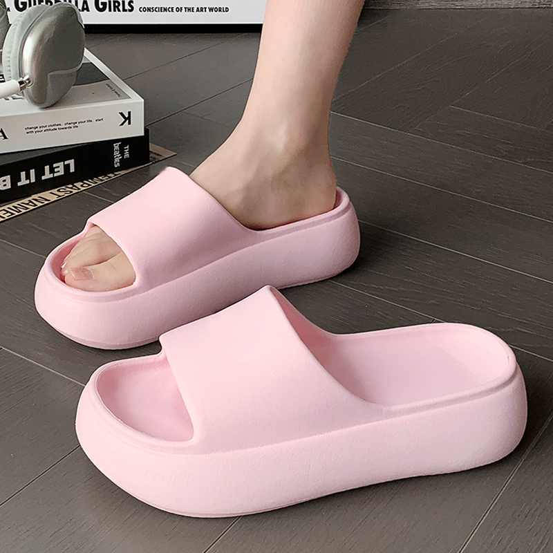 Thick Bottom 6cm Pink Slippers - Women'S Shoes For Flat Feet recension och pris