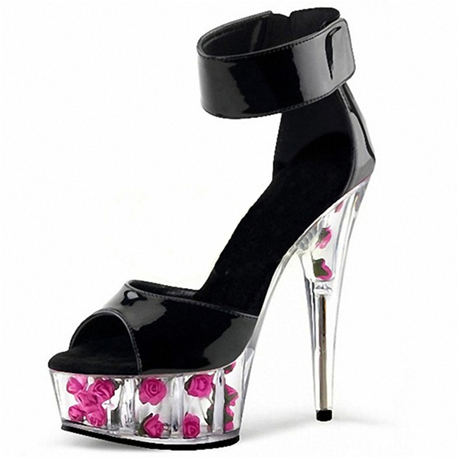 Neo Gothic Heels 15cm - Black  - Wide Fit Heels recension och pris