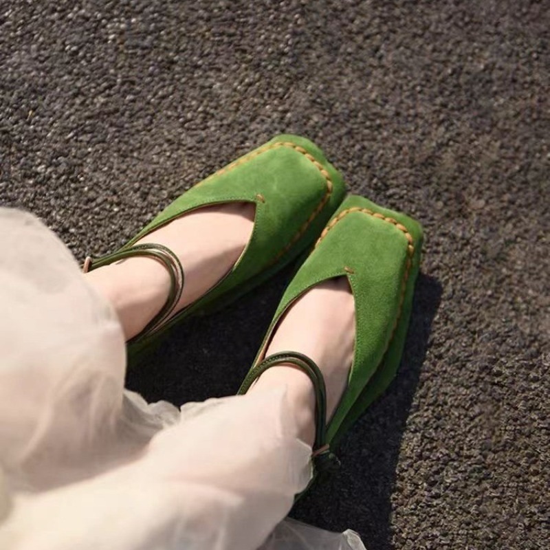 Retro Square-toe Shallow-mouth - Women Shoes With Heels recension och pris