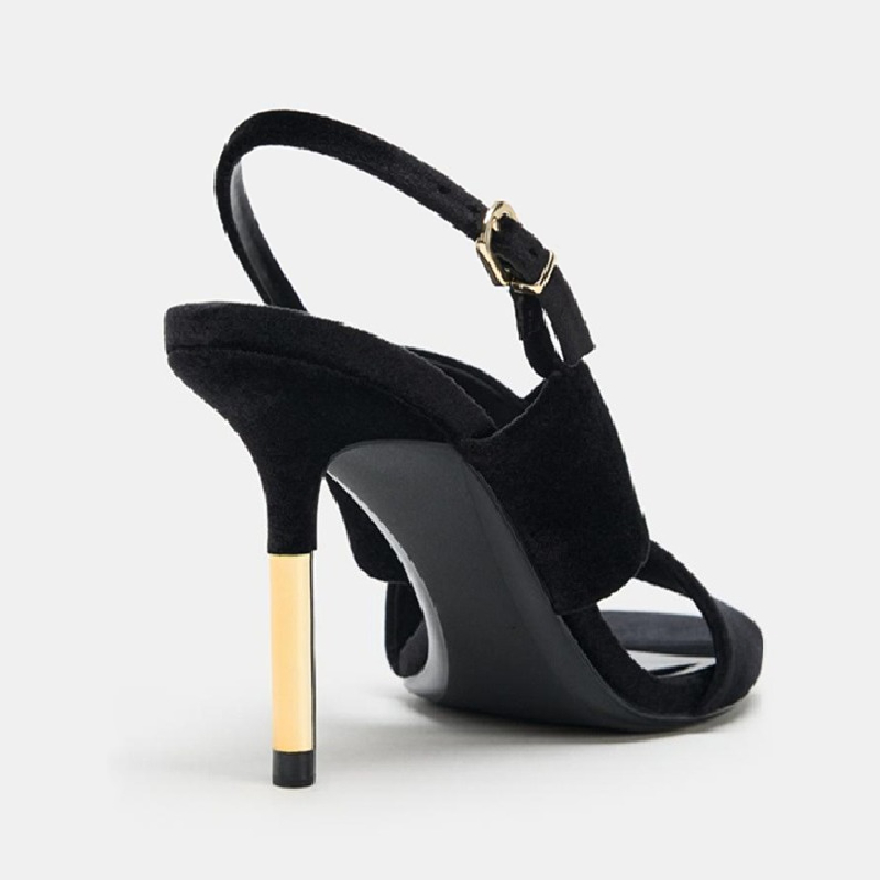 Designer Suede Wide Cross Stra - Wide Fit Heels recension och pris