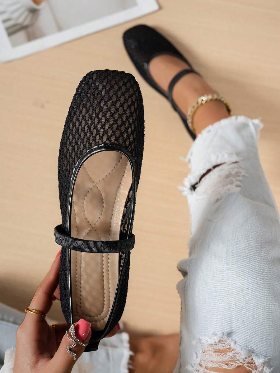 Summer Mesh Hollow Flat Shoes  - Ballet Flat Women recension och pris
