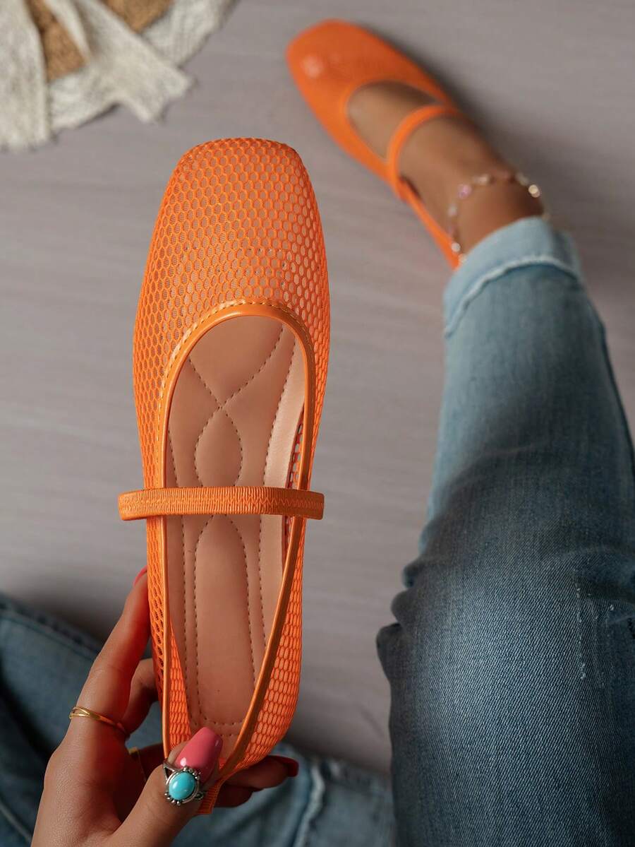 Summer Mesh Hollow Flat Shoes  - Ballet Flat Women recension och pris