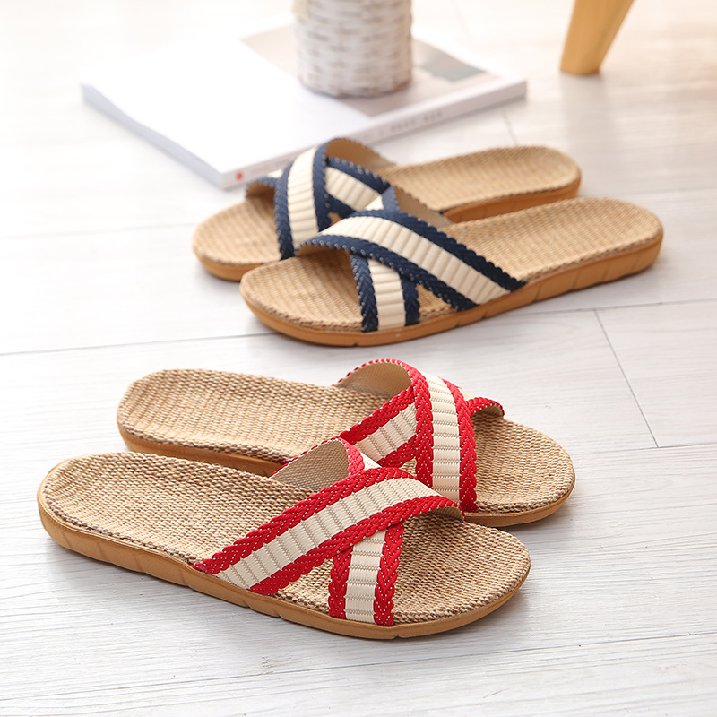 Hemp Women's Slippers Home Spr - Women'S Shoes For Flat Feet recension och pris
