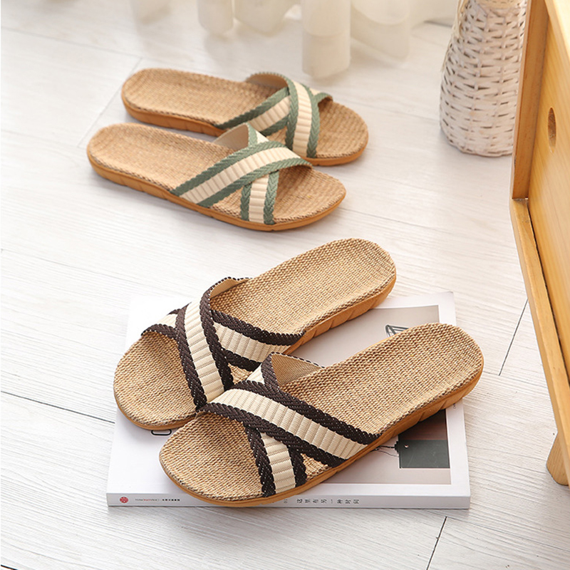 Hemp Women's Slippers Home Spr - Women'S Shoes For Flat Feet recension och pris