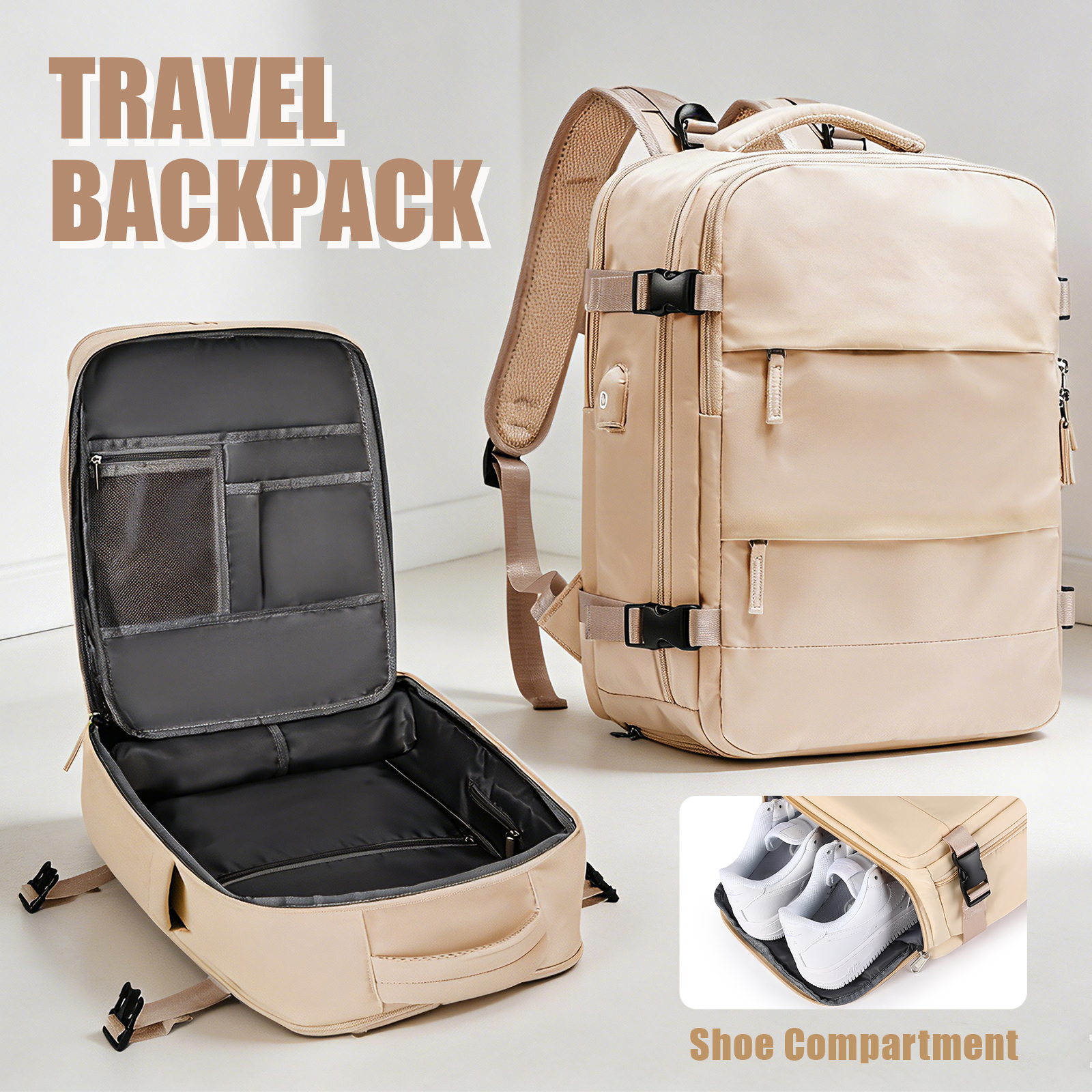 Large Travel Backpack for Men  - Women'S Shoes To Men'S recension och pris