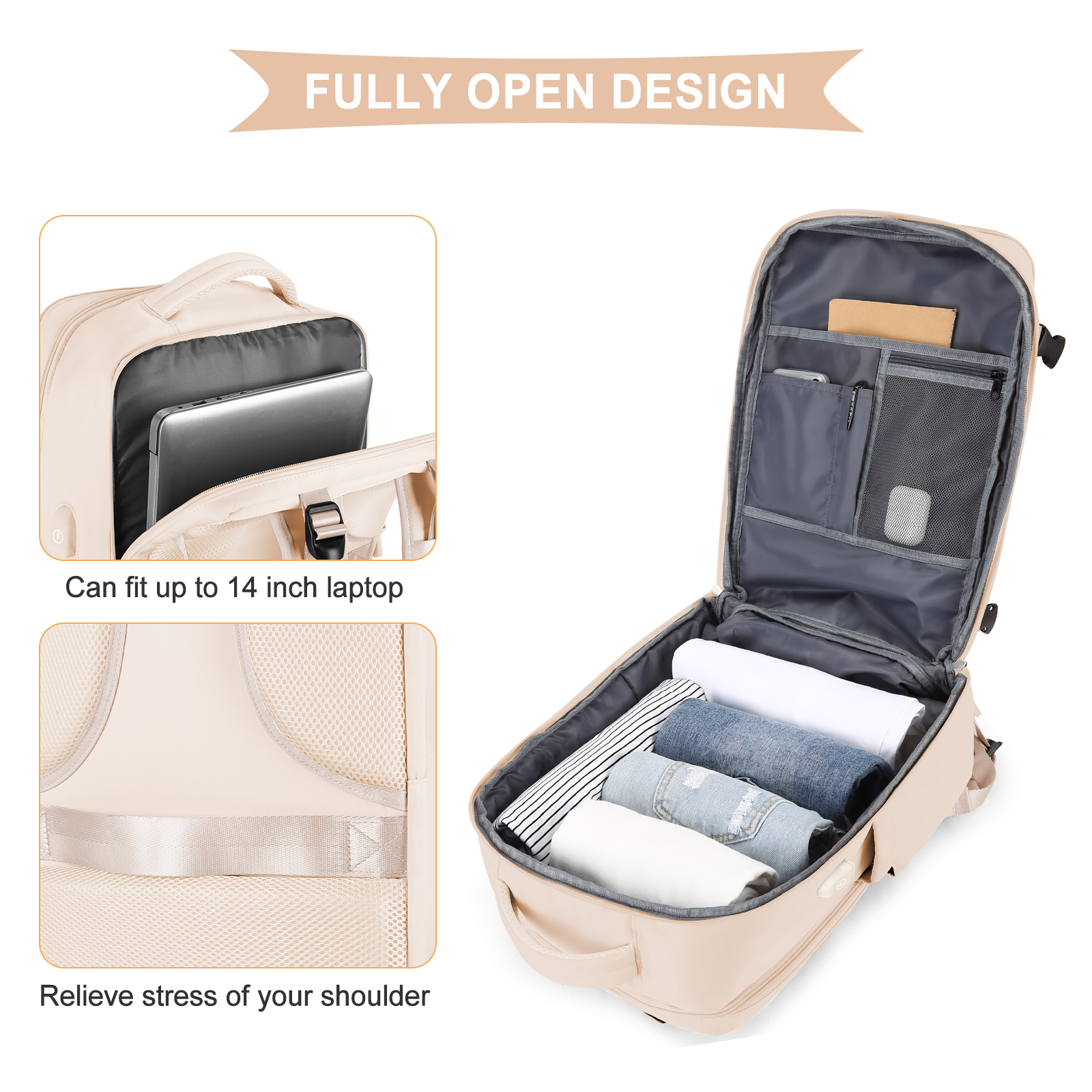 Large Travel Backpack for Men  - Women'S Shoes To Men'S recension och pris
