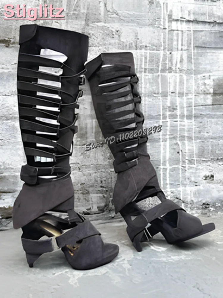 Retro Cross-tied Roman Sandals - Strappy Heeled Sandals recension och pris