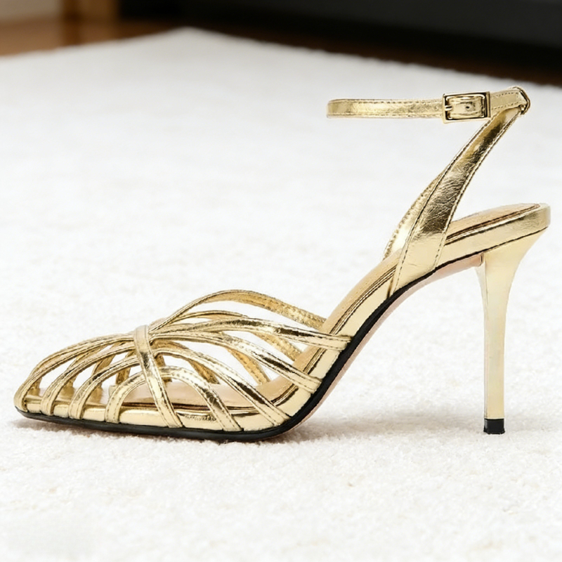 Sexy Gold Hollow Narrow Band H - Women Shoes Model recension och pris