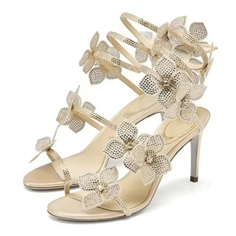Aneikeh Fashion Crystal Rhines - Strappy Heeled Sandals recension och pris